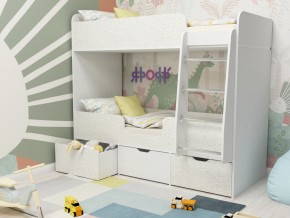 Кровать двухъярусная Малыш двойняшка белый феритейл в Лысьве - lysva.magazinmebel.ru | фото - изображение 1