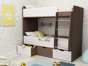 Кровать двухъярусная Малыш двойняшка бодега-белый в Лысьве - lysva.magazinmebel.ru | фото