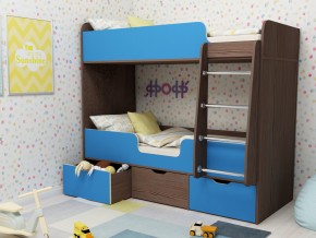 Кровать двухъярусная Малыш двойняшка бодега-голубой в Лысьве - lysva.magazinmebel.ru | фото