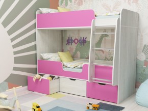 Кровать двухъярусная Малыш двойняшка винтерберг-розовый в Лысьве - lysva.magazinmebel.ru | фото