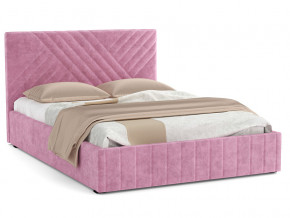 Кровать Гамма 1400 с основанием велюр тенерифе розовый в Лысьве - lysva.magazinmebel.ru | фото - изображение 1