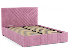 Кровать Гамма 1400 с основанием велюр тенерифе розовый в Лысьве - lysva.magazinmebel.ru | фото - изображение 2
