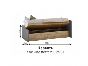 Кровать Харви белый/вотан в Лысьве - lysva.magazinmebel.ru | фото - изображение 3