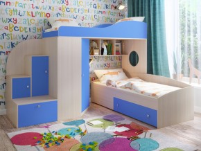 Кровать Кадет 2 Дуб молочный-голубой в Лысьве - lysva.magazinmebel.ru | фото