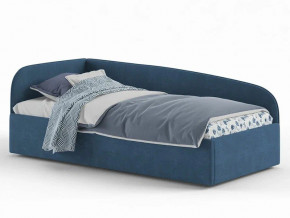Кровать мягкая Денди на латах рогожка синяя в Лысьве - lysva.magazinmebel.ru | фото