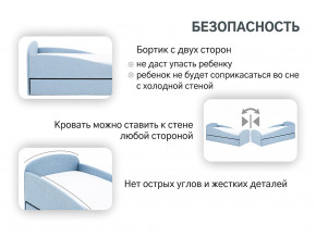 Кровать с ящиком Letmo небесный (рогожка) в Лысьве - lysva.magazinmebel.ru | фото - изображение 15