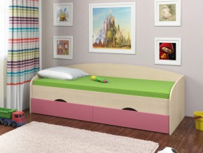 Кровать Соня 2 дуб молочный-розовый в Лысьве - lysva.magazinmebel.ru | фото