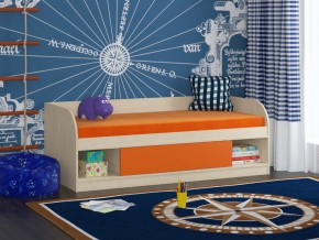 Кровать Соня 4 дуб молочный-оранжевый в Лысьве - lysva.magazinmebel.ru | фото