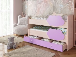Кровать Соник с ящиком млечный дуб-ирис в Лысьве - lysva.magazinmebel.ru | фото - изображение 1