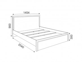Кровать стандарт с настилом 1400 Беатрис модуль 16 Дуб млечный в Лысьве - lysva.magazinmebel.ru | фото - изображение 2