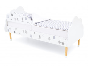 Кровать Stumpa Облако с бортиком рисунок Домики в Лысьве - lysva.magazinmebel.ru | фото