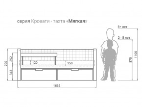 Кровать-тахта мягкая Svogen с ящиками и бортиком бежево-белый в Лысьве - lysva.magazinmebel.ru | фото - изображение 2