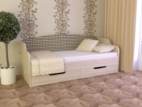 Кровать Юниор Тип 2 Микровелюр-плетенка светлая 800х1600 в Лысьве - lysva.magazinmebel.ru | фото