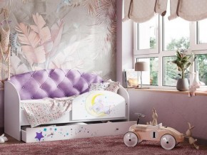 Кровать Звездочка с бортиком Белый-фиолетовый в Лысьве - lysva.magazinmebel.ru | фото