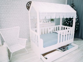 Кроватка-Домик с ящиком белая в Лысьве - lysva.magazinmebel.ru | фото - изображение 1