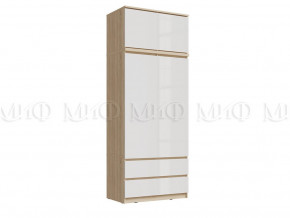 Шкаф 2-х створчатый комбинированный с антресолью 900 Челси Белый/сонома в Лысьве - lysva.magazinmebel.ru | фото
