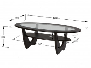 Стол журнальный Юпитер со стеклом СЖС-01 венге в Лысьве - lysva.magazinmebel.ru | фото - изображение 2