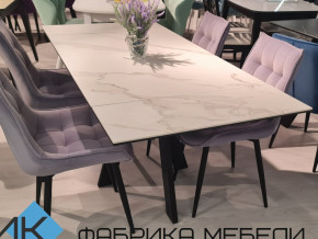Стол SKM 120 керамика белый мрамор/подстолье белое в Лысьве - lysva.magazinmebel.ru | фото - изображение 2
