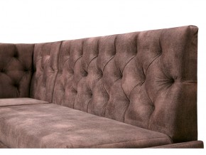 Угловой диван Призма каретная стяжка коричневый с коробами в Лысьве - lysva.magazinmebel.ru | фото - изображение 2