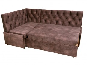 Угловой диван Призма со стяжкми коричневый со спальным местом в Лысьве - lysva.magazinmebel.ru | фото - изображение 4
